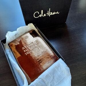 Cole Haan Rich Brown Leather Journal, SMALL